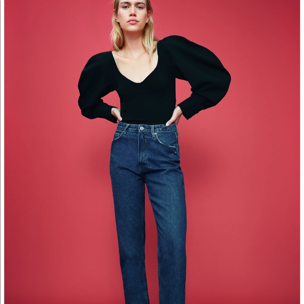 Zara puff sleeve bodysuit